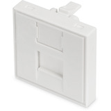 Digitus Piastra frontale 45x45 mm per canaline, Apertura bianco