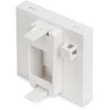 Digitus Piastra frontale 45x45 mm per canaline, Apertura bianco