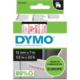 Dymo D1 etichette originali | Rotolo da 12 mm x 7 m | stampa Rossa su bianco | etichette autoadesive per etichettatrice LabelManager | 1 Pezzo, Nastro di scrittura Rosso su bianco, Poliestere, Belgio, -18 - 90 °C, DYMO, LabelManager, LabelWriter 450 DUO