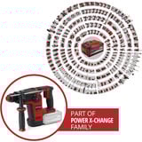 EINHELL Martello perforatore a batteria professionale TP-HD 18/26 Li BL - Solo, 18 Volt, Trapano a percussione rosso/Nero