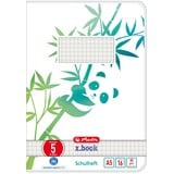 Herlitz GREENline quaderno per scrivere A5 16 fogli Verde, Bianco Immagine, Verde, Bianco, A5, 16 fogli, 80 g/m², Carta quadrettata