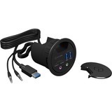 ICY BOX IB-HUB1403B USB 3.2 Gen 1 (3.1 Gen 1) Type-A 5000 Mbit/s Antracite, Hub USB USB 3.2 Gen 1 (3.1 Gen 1) Type-A, 3.5mm, USB 3.2 Gen 1 (3.1 Gen 1) Type-A, USB 3.2 Gen 1 (3.1 Gen 1) Type-C, 5000 Mbit/s, Antracite, Plastica, Potenza