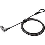Kensington Lucchetto per laptop con combinazione Slim, Castello Nero/Argento, Kensington, Chiave, Acciaio al carbonio, Nero