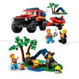 LEGO City Fuoristrada antincendio e gommone di salvataggio, Giochi di costruzione Set da costruzione, 5 anno/i, Plastica, 301 pz, 552 g