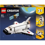 LEGO Creator 31134 Space Shuttle, Set 3 in1 con Astronauta e Astronave Giocattolo, Giochi per Bambini 6+ Idea Regalo Creativa, Giochi di costruzione Set 3 in1 con Astronauta e Astronave Giocattolo, Giochi per Bambini 6+ Idea Regalo Creativa, Set da costruzione, 6 anno/i, Plastica, 144 pz, 209 g