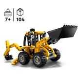 LEGO Technic Scavatrice a Cucchiaia Rovescia, Giochi per Bambini 7+, Veicolo con Escavatore Posteriore, Pala e Stabilizzatori, Giochi di costruzione Giochi per Bambini 7+, Veicolo con Escavatore Posteriore, Pala e Stabilizzatori, Set da costruzione, 7 anno/i, Plastica, 104 pz, 168 g