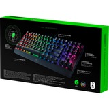 Razer Blackwidow V3 tastiera USB QWERTZ Tedesco Nero, Tastiera da gioco Nero, Full-size (100%), USB, Interruttore a chiave meccanica, QWERTZ, LED RGB, Nero