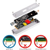SilverStone MS09 Box esterno SSD Antracite M.2, Disk enclosure grigio scuro, Box esterno SSD, M.2, SATA, Collegamento del dispositivo USB, Antracite
