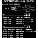Wera Kraftform Kompakt 60 Imperial, 17 pezzi, chiave combinata   Nero/Verde
