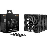 be quiet! Pure Wings 3 120mm | PWM high-speed Triple Pack Case per computer Ventilatore 12 cm Nero 3 pz, Ventola Nero, Ventilatore, 12 cm, 2100 Giri/min, 101,2 m³/h, Nero
