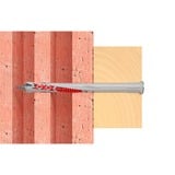 fischer Tassello a gambo lungo DuoXpand 10x120 T R grigio chiaro/Rosso