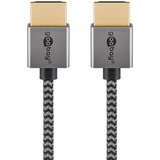goobay Cavo HDMI Plus sottile ad alta velocità con Ethernet, 8K @ 60Hz grigio