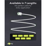 goobay Cavo patch ultraflessibile Cat.8.1 slim, U/FTP bianco