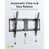 goobay Supporto da parete per TV Pro TILT (L), Montaggio a parete Nero
