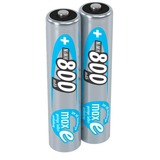 Ansmann 800 mAh - Micro / AAA / HR03 Mini Stilo AAA Nichel-Metallo Idruro (NiMH) argento, Mini Stilo AAA, Nichel-Metallo Idruro (NiMH), 1,2 V, 800 mAh, 10.5 x 44.5