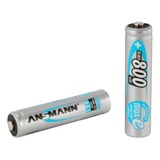 Ansmann 800 mAh - Micro / AAA / HR03 Mini Stilo AAA Nichel-Metallo Idruro (NiMH) argento, Mini Stilo AAA, Nichel-Metallo Idruro (NiMH), 1,2 V, 800 mAh, 10.5 x 44.5