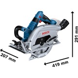 Bosch GKS 18V-70 L PROFESSIONAL 19 cm Alluminio, Nero, Blu 5000 Giri/min 1800 W, Sega circolare blu/Nero, Legno, Alluminio, Nero, Blu, Senza spazzola, Sovraccarico, 19 cm, 5000 Giri/min