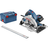 Bosch GKS 65 GCE + FSN 1400 19 cm Nero, Blu 5000 Giri/min 1800 W, Sega circolare blu, Legno, Nero, Blu, Senza spazzola, 19 cm, 5000 Giri/min, 6,5 cm