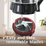 Bosch Serie 4 MMB6177S Frullatore VitaPower Serie | 4 1200 W Argento, Mixer stand argento/Nero, Frullatore da tavolo, 1,5 L, Funzione PULSE, Tritaghiaccio, 1 m, 1200 W
