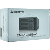 Chieftec CMR-3141SAS pannello drive bay Nero Nero, Nero, SECC, 1 ventola(e), 8 cm, 12 Gbit/s, 146 mm