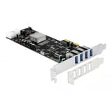 DeLOCK PCIe x4 a 4x USB 3.2 Gen 1 ext. Quad Channel, Controller USB 