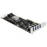 DeLOCK PCIe x4 a 4x USB 3.2 Gen 1 ext. Quad Channel, Controller USB 