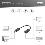 Digitus Adattatore / Convertitore da DisplayPort a HDMI Nero