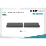 Digitus Set extender HDMI KVM 4K HDBaseT, Estensione HDMI Nero