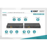 Digitus Set extender HDMI KVM 4K HDBaseT, Estensione HDMI Nero