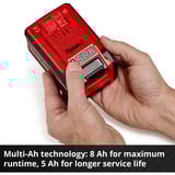 EINHELL Batteria Power-X-Change Plus Multi-Ah 18 Volt 5,0 a 8,0 Ah rosso/Nero
