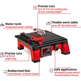 EINHELL TE-TC 18/115 Li - Solo, Tagliapiastrelle rosso/Nero