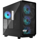 Fractal Design Meshify 2 Lite Nero Nero, PC, Nero, ATX, EATX, micro ATX, Mini-ITX, Acciaio, Vetro temperato, Multi, Ventole