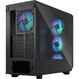 Fractal Design Meshify 2 Lite Nero Nero, PC, Nero, ATX, EATX, micro ATX, Mini-ITX, Acciaio, Vetro temperato, Multi, Ventole