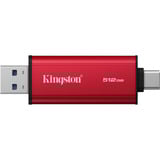 Kingston Dual Portable 512 GB, Disco a stato solido rosso/Nero