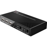 Lindy 32809 switch per keyboard-video-mouse (kvm) Nero, Switch KVM 4096 x 2160 Pixel, 4K Ultra HD, Nero