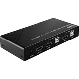 Lindy 32809 switch per keyboard-video-mouse (kvm) Nero, Switch KVM 4096 x 2160 Pixel, 4K Ultra HD, Nero