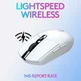Logitech G305 mouse Mano destra RF senza fili + Bluetooth Ottico 12000 DPI bianco, Mano destra, Ottico, RF senza fili + Bluetooth, 12000 DPI, 400 fps, Bianco