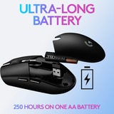 Logitech G305 mouse Mano destra RF senza fili + Bluetooth Ottico 12000 DPI bianco, Mano destra, Ottico, RF senza fili + Bluetooth, 12000 DPI, 400 fps, Bianco