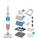 Rowenta Clean & Steam Multi RY8544WH scopa elettrica Senza sacchetto 0,5 L 1700 W Bianco, Blu, Pulitore a vapore bianco/Blu, Senza sacchetto, Bianco, Blu, 0,5 L, 0,4 L, Cina, Secco e bagnato