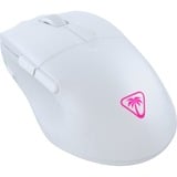 Turtle Beach Pure Air - Mouse da gioco RGB wireless ergonomico e ultraleggero, con sensore ottico a 26K DPI, dotato di batteria da 125 ore, illuminazione RGB - Bianco bianco, con sensore ottico a 26K DPI, dotato di batteria da 125 ore, illuminazione RGB - Bianco, Mano destra, Ottico, RF senza fili + Bluetooth, 26000 DPI, Translucent, Bianco