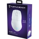 Turtle Beach Pure Air - Mouse da gioco RGB wireless ergonomico e ultraleggero, con sensore ottico a 26K DPI, dotato di batteria da 125 ore, illuminazione RGB - Bianco bianco, con sensore ottico a 26K DPI, dotato di batteria da 125 ore, illuminazione RGB - Bianco, Mano destra, Ottico, RF senza fili + Bluetooth, 26000 DPI, Translucent, Bianco