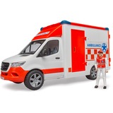 bruder MB Sprinter Ambulanza con autista, Veicolo modello rosso/Bianco