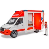 bruder MB Sprinter Ambulanza con autista, Veicolo modello rosso/Bianco