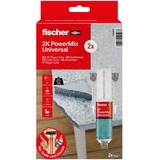 fischer GOW Colla forte Multipack 25ml, 2 pezzi, Adesivo trasparente