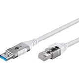 goobay Cavo Ethernet USB-A 3.2 Gen1 con connettore > connettore RJ-45, Scheda di rete bianco