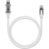 goobay Cavo Ethernet USB-A 3.2 Gen1 con connettore > connettore RJ-45, Scheda di rete bianco