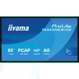 iiyama T6529AS-B1AG visualizzatore di messaggi Design chiosco 163,8 cm (64.5") LED Wi-Fi 420 cd/m² 4K Ultra HD Nero Touch screen Processore integrato Android 24/7, Monitor LED Nero (opaco), Design chiosco, 163,8 cm (64.5"), LED, 3840 x 2160 Pixel, Wi-Fi, 24/7