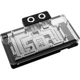Alphacool Core RX 9070 XT Swift + Quicksilver, Raffreddamento ad acqua trasparente/cromo