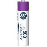Ansmann Batteria Li-Ion Micro AAA tipo 500 (min. 400 mAh), confezione da 4 bianco/Viola