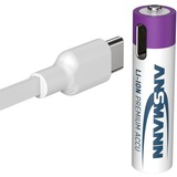 Ansmann Batteria Li-Ion Micro AAA tipo 500 (min. 400 mAh), confezione da 4 bianco/Viola